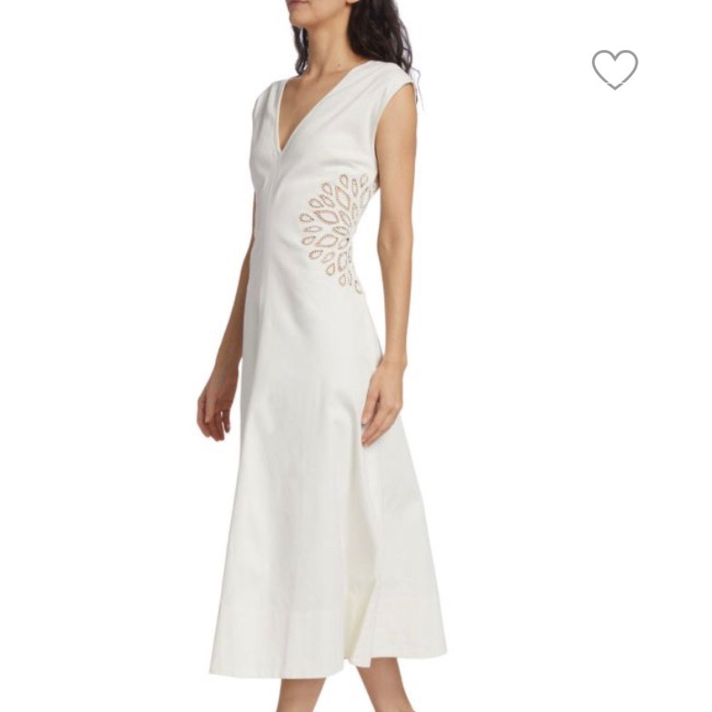 Tanya Taylor Brooks Dress Chalk